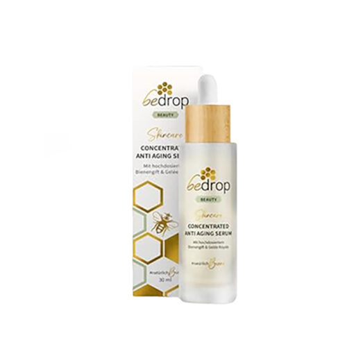 bedrop Concentrated Anti Aging Serum mit straffendem Bienengift, Gelée Royal, Hyaluron & Acetylglucosamin hochdosiert - Reine Imker Qualität ohne Zusatzstoffe