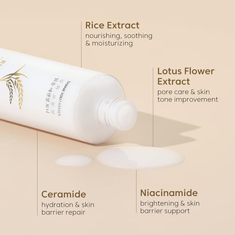 THANKYOU FARMER Rice Pure Essential Toner 200ml - Milk Rice Toner Korean Skincare, Reiswasser Gesicht, Vegan, Dermatologist Tested, Niacinamide - Image 5