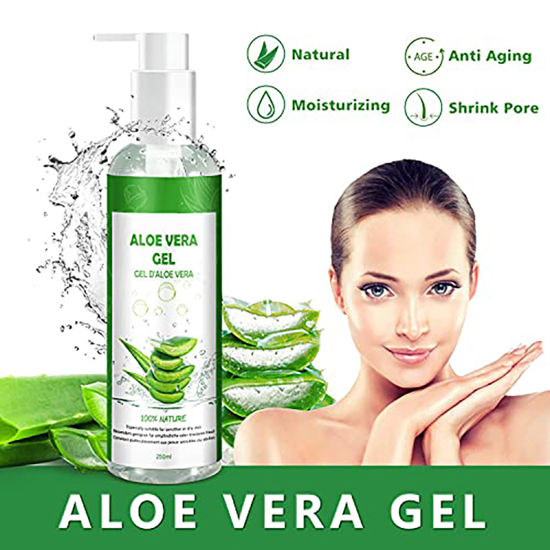 Aloe Vera Gel 100% Pur - für Gesicht Haare Körper - Natürliche, Beruhigende und Pflegende Feuchtigkeitscreme After Sun - Ideal Naturkosmetik für Trockene, Strapazierte Haut & Sonnenbrand - 250ml - Image 2