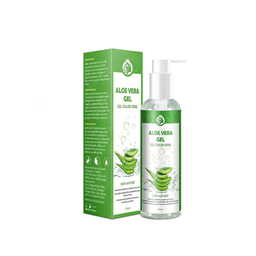 Aloe Vera Gel 100% Pur - für Gesicht Haare Körper - Natürliche, Beruhigende und Pflegende Feuchtigkeitscreme After Sun - Ideal Naturkosmetik für Trockene, Strapazierte Haut & Sonnenbrand - 250ml