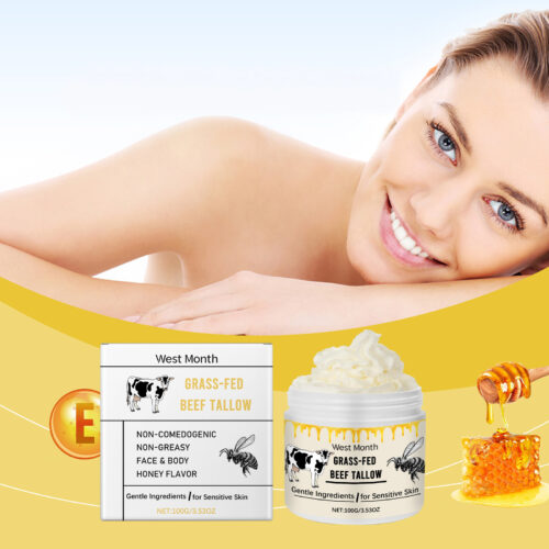 A gentle and nourishing beef tallow moisturizing cream that retains water, deeply hydrates, and leaves skin soft all over the body.