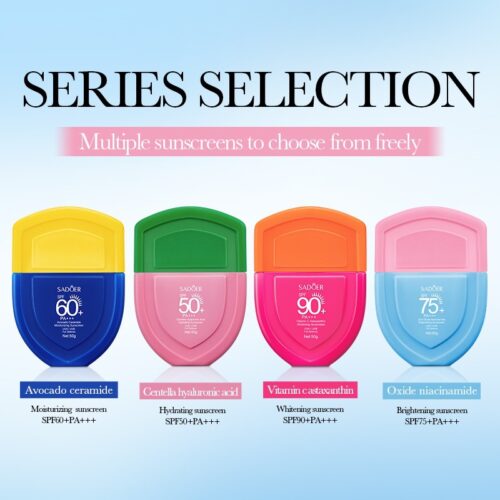 Sunscreen and moisturizing base cream with avocado extract and ceramides.