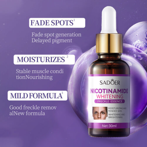 Concentrated niacinamide serum for lightening dark spots, hydrating, and providing a radiant complexion.