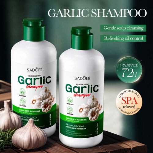 SADOER Garlic Anti‑Mite Shampoo for Deep Hair Cleansing