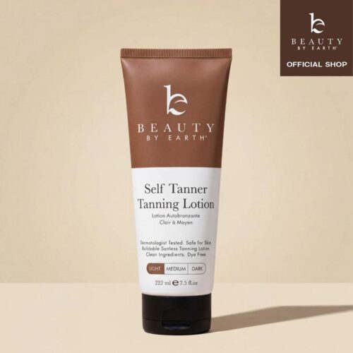 Beauty by Earth Self Tanner Body Lotion - Best Gradual Natural Bronzed Sunless Hydrating Streak Free Tanning Glow Made in USA, Vegan Cruelty Free Pregnancy Safe